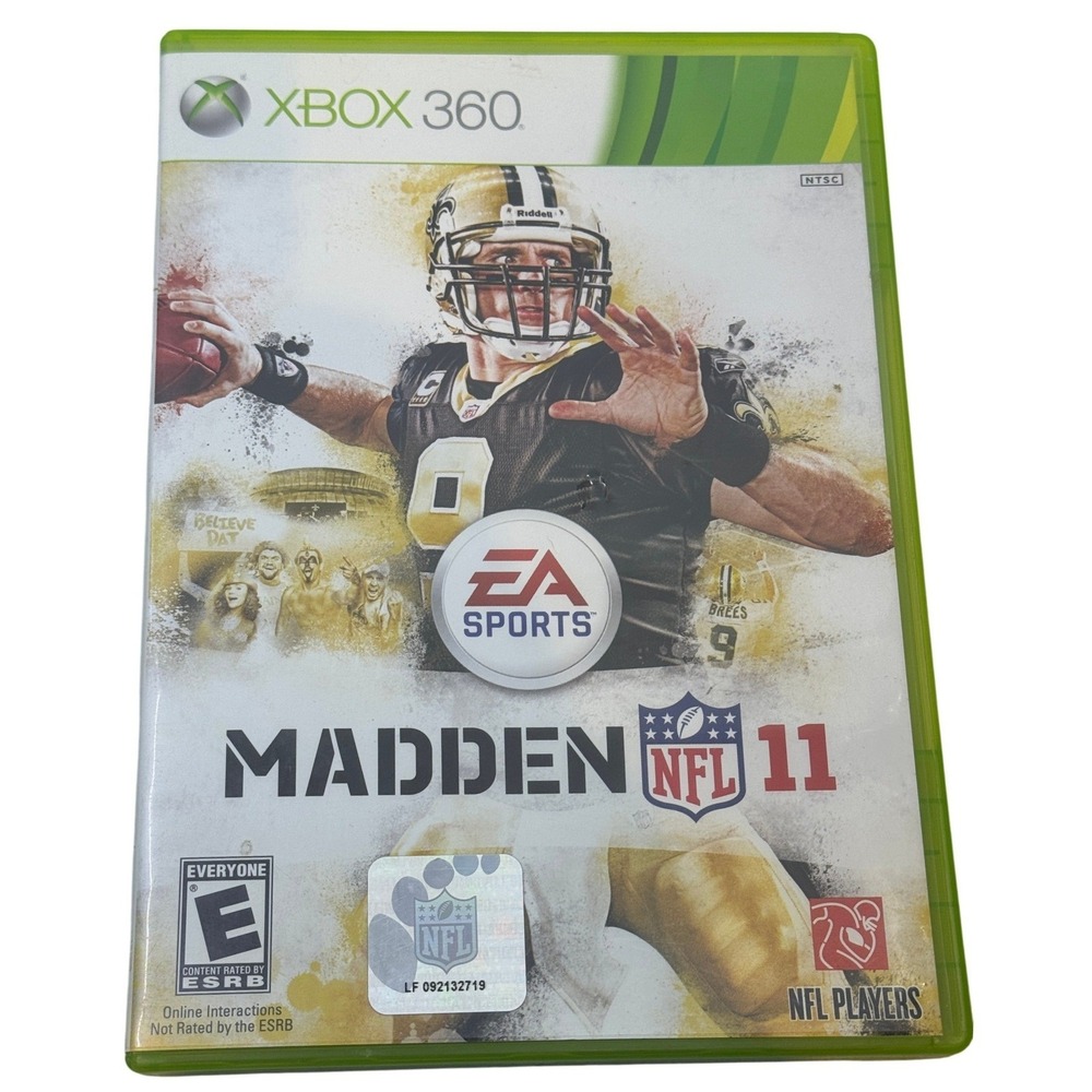 Madden NFL 11‎ Microsoft Xbox 360 EA Sports Football Game Drew Brees CIB NTSC